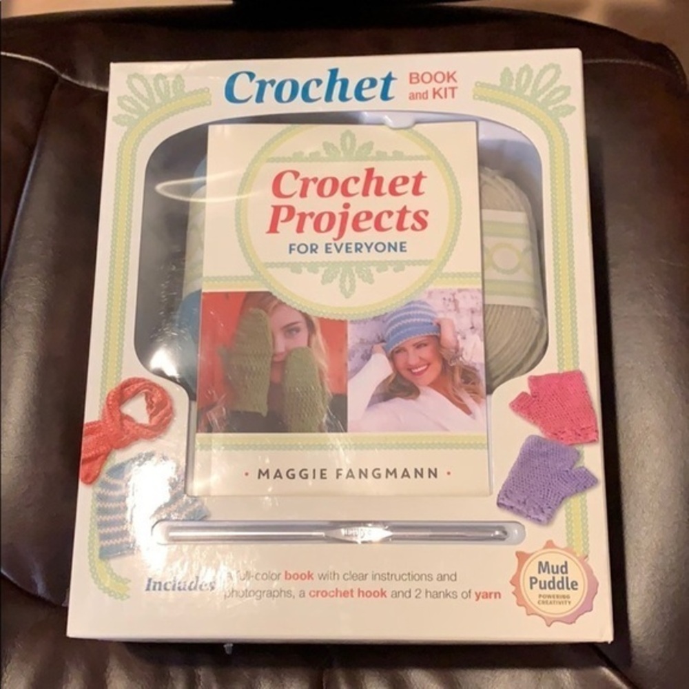 New Crochet book and kit with yarn set